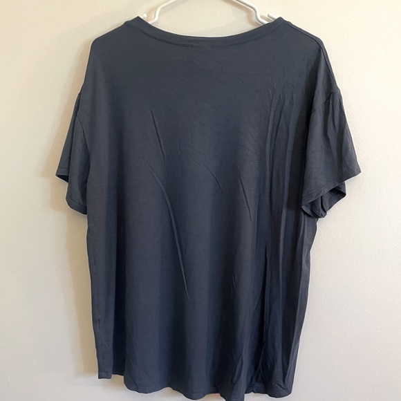 Blue V-Neck Maternity Top from Pink Blush - Size XL - Picture 5 of 8